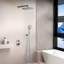 Douche murale 10 po avec pomme de douche à pluie haute pression et pomme de douche à main à 5 fonctions-119136735