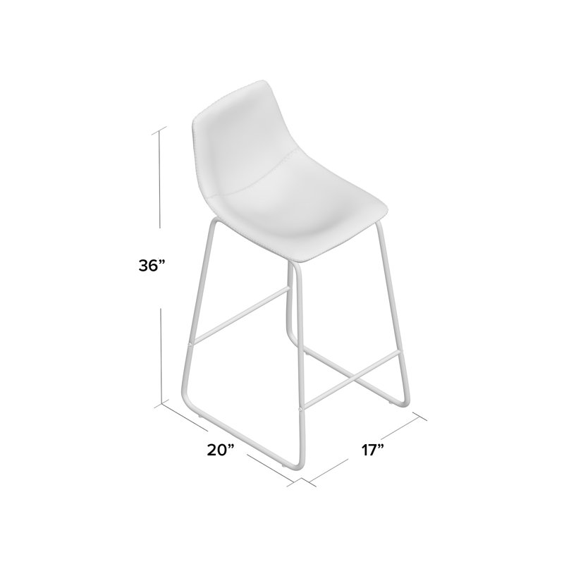Tabouret de comptoir 26 po Chavis, Brun