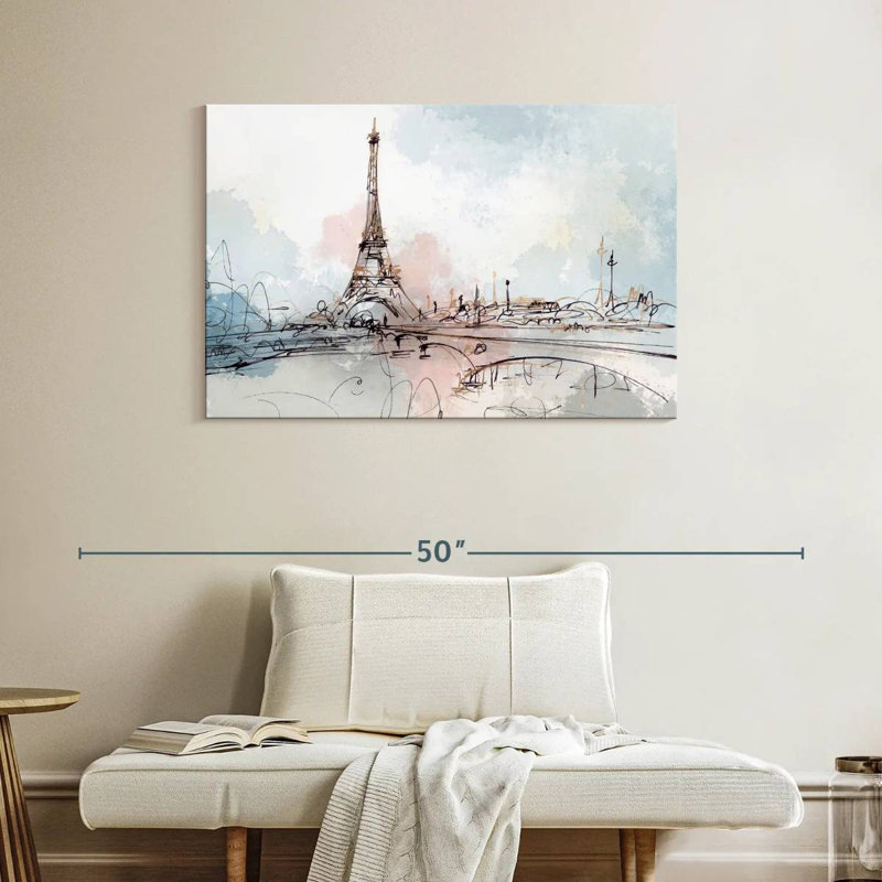 Nicci rougissant Paris, H 26 po x l 39 po