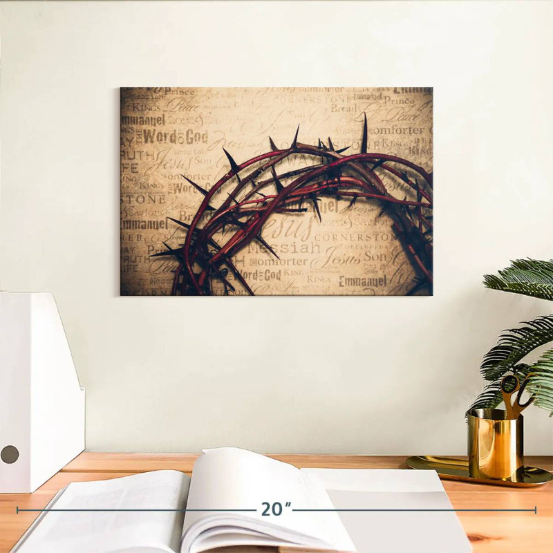 Couronne d'épines d'Adella Jesus, H 8 po x l 12 po