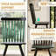 Ensemble de 4 chaises de salle à manger à dossier fuselé en bois robuste de style Windsor moderne avec dossier large pour la cuisine, le salon et le restaurant Assemblage facile