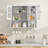 Bathroom Wall Cabinet, 3-Door Wall Cabinet With Open And Hidden Storage Space-1441189891