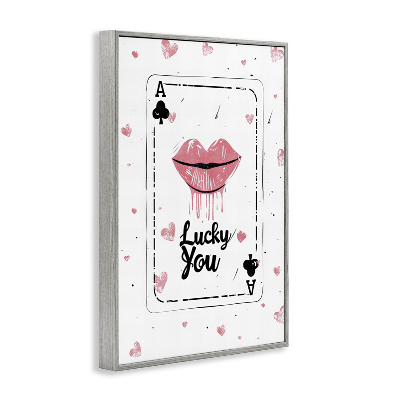 Lucky You, jeu de cartes, estampe numérique, design par LSR Design Studio, Estampe numérique Farmhouse, H 18 po x l 12 po