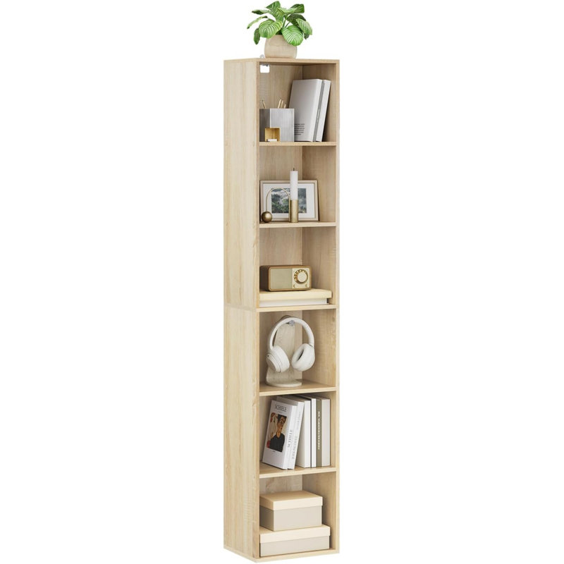 Casimir 158.5 cm H x 30 cm W Cube Bookcase, Oak