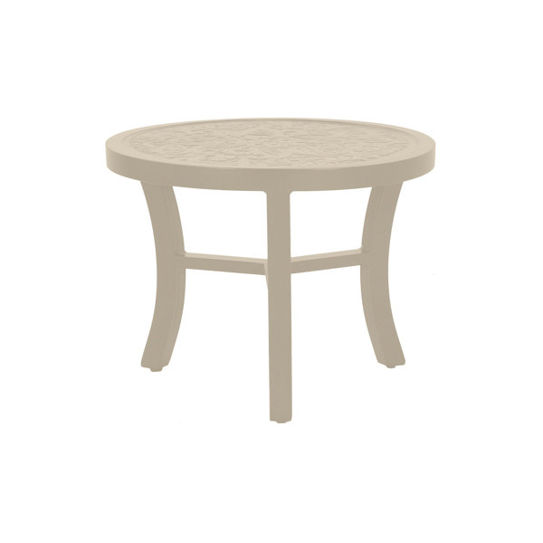 Tropitone Table d'appoint ronde en aluminium coulé 26 po Arazzo ...