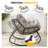 Light Gray Egg Rocking Chair With Ottoman, All-Weather Wicker Lounge & Cushions-839681002-839681001