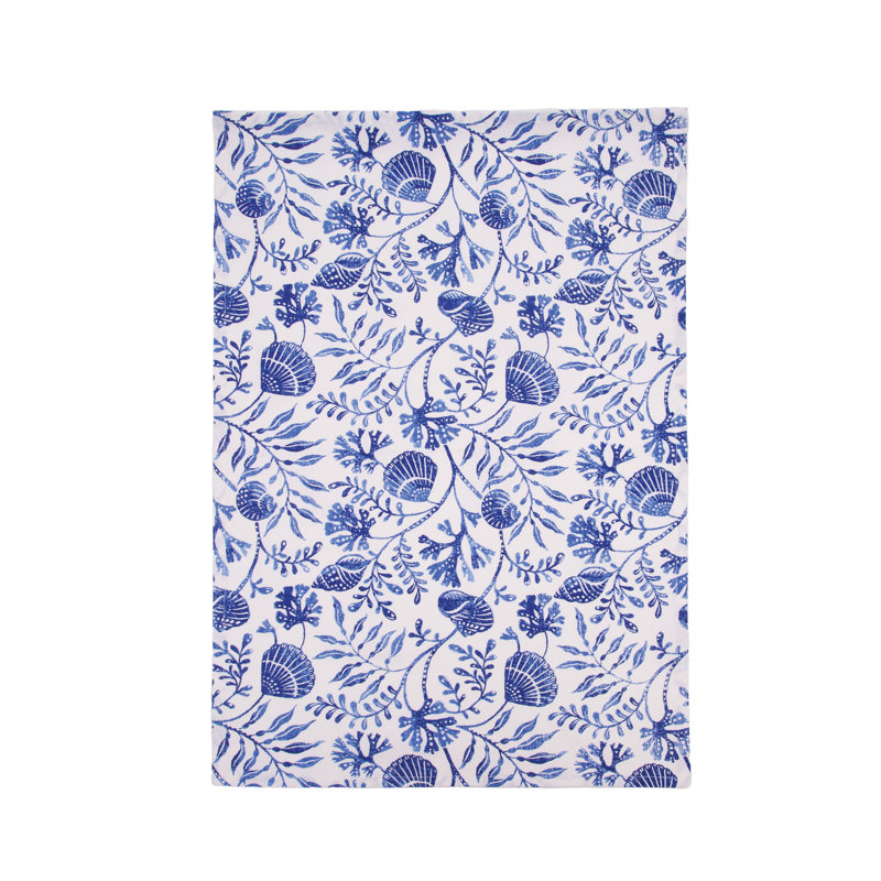 Débarbouillette brodée Blue Reef