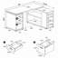 Bureau en L à 3 tiroirs Driftwood-603565099