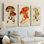 Mushroom Variétés VI - Toile tendue sur mesure avec châssis - 3 pièces