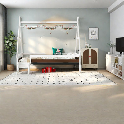 Lits plateforme Creative, structure en bois massif, conception adaptée aux enfants, chambre à coucher