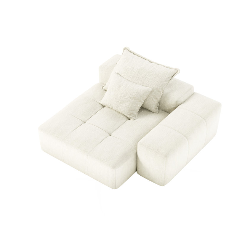 Modern Oversized Modular Sectional Sofa, Beige