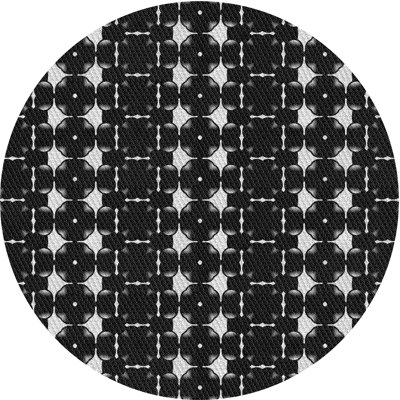 Noir abstrait/Tapis décoratif blanc Pedrick