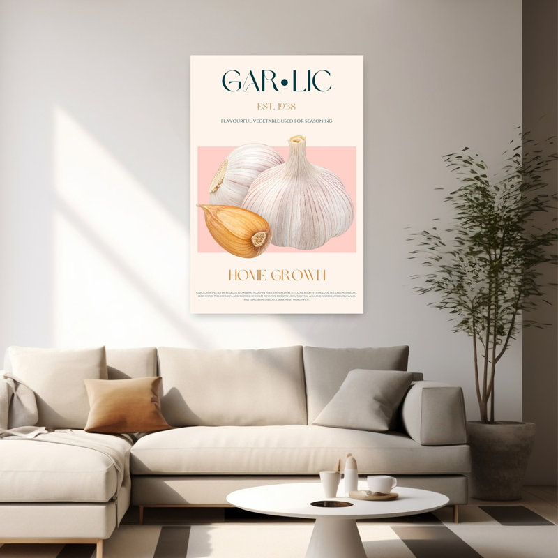 Fresh Home Grown Garlic by Nazma Khokhar - Wrapped Canvas Print, 152.4 cm H x 101.6 cm W
