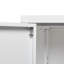 Armoire en métal blanc avec serrure et tablette réglable pour bureau de rangement pliant pour utilisation dans le garage-1237307716