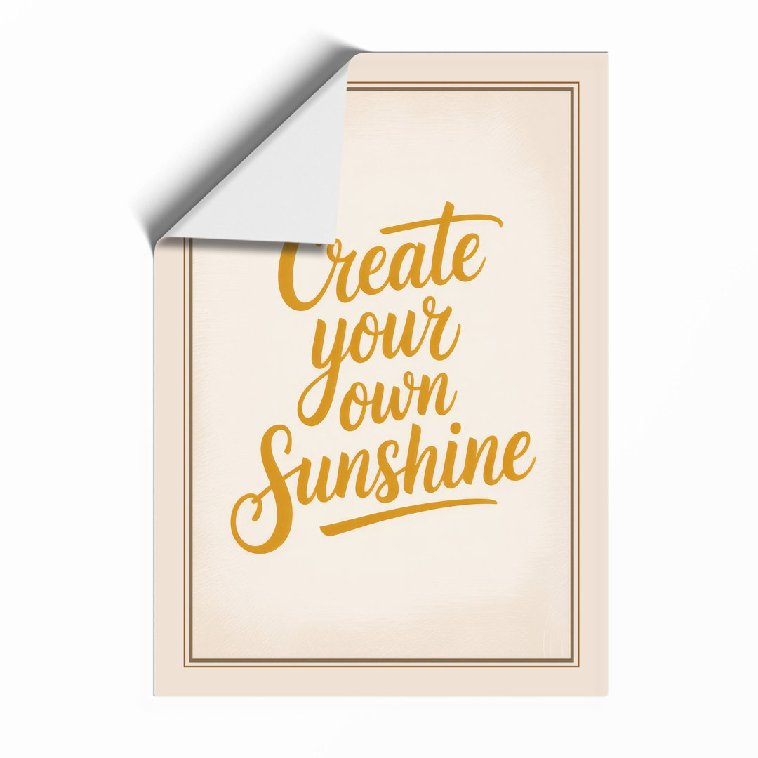 Create Your Own Sunshine Typography - Framed Print