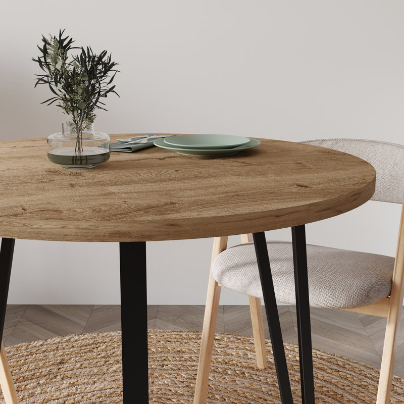 Alphonsia Round Dining Table, Brown