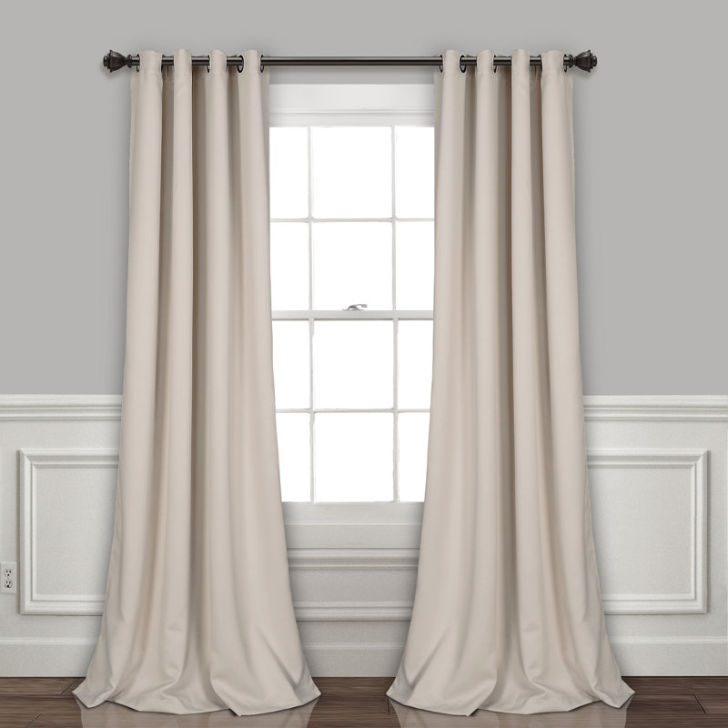 Insulated Blackout Curtain Pair, 52"W x 84"L, Wheat