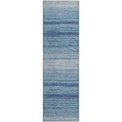 Premium Machine Washable Birchview AMF1033 Striped Rug