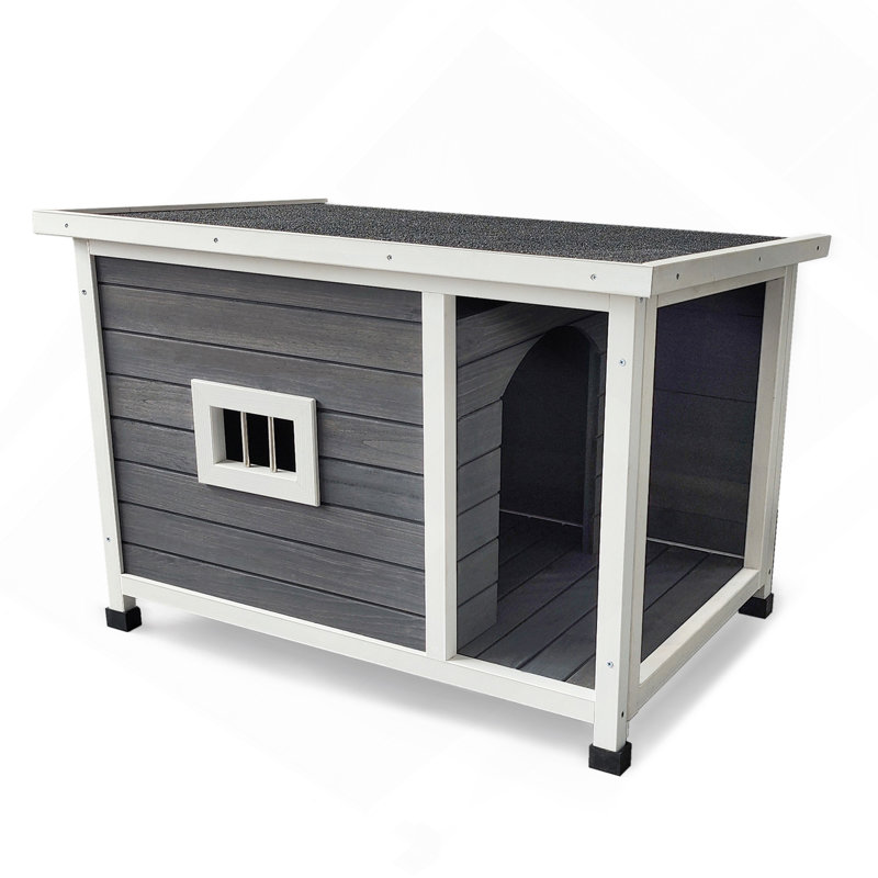 Chenil d'extérieur pour chiot, cage imperméable pour chien, niche pour chien en bois avec terrasse