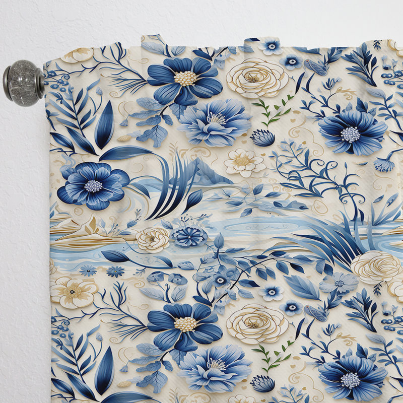 Coastal Neutrals Boho Collage II - Rideau Boho - Velours obscurcissant - 1 panneau, L 52 po x L 90 po