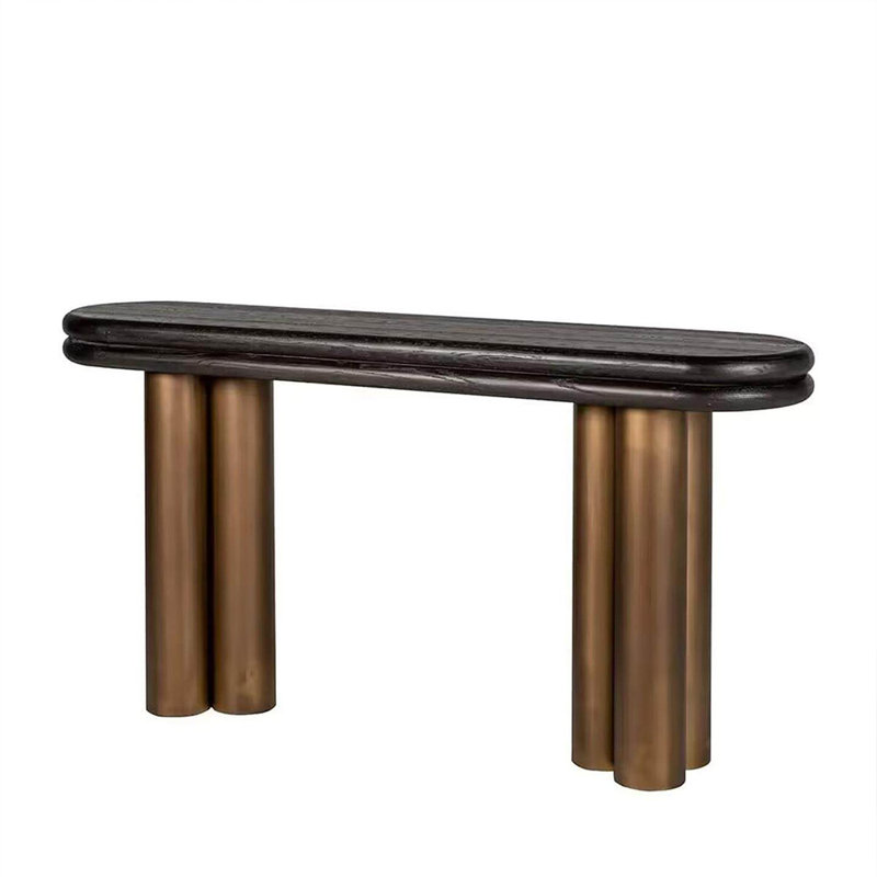 Console en bois massif de style moderne, 33.4" H x 47.2" W x 13.7" D
