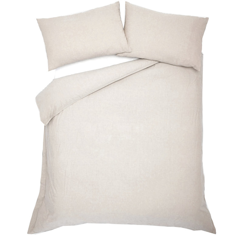Percale Duvet Cover, Queen Comforter + 2 Shams, Taupe