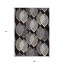 Tapis floral noir lavable 9 pi x 12 pi