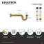 Siphon décoratif en laiton 1-1 / 4 pouces Kingston, calibre 18-39759927