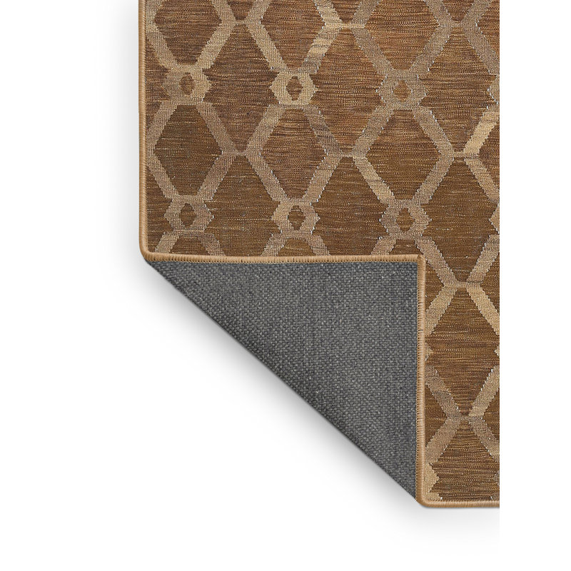 Tapis de zone orange/gris contemporaine, Rectangle 6 pi x 9 pi