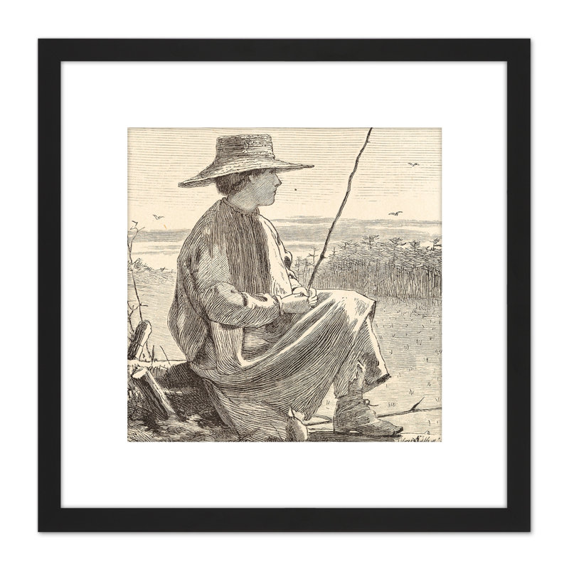 Watching Crows Woman Sitting 1868 by Winslow Homer - Single Picture Frame Print