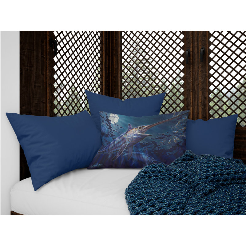  Prince of Darkness Swordfish Indoor / Outdoor Lumbar Pillow