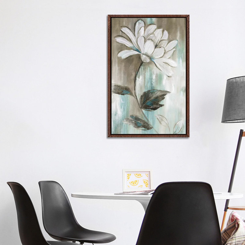 Garden Bloom II by Nan - Painting on Canvas, Classic Brown Wood Framed, 101.6 cm H x 66.04 cm W
