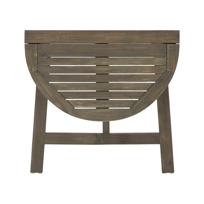 Table de bistro grise pliante en bois d'acacia gris