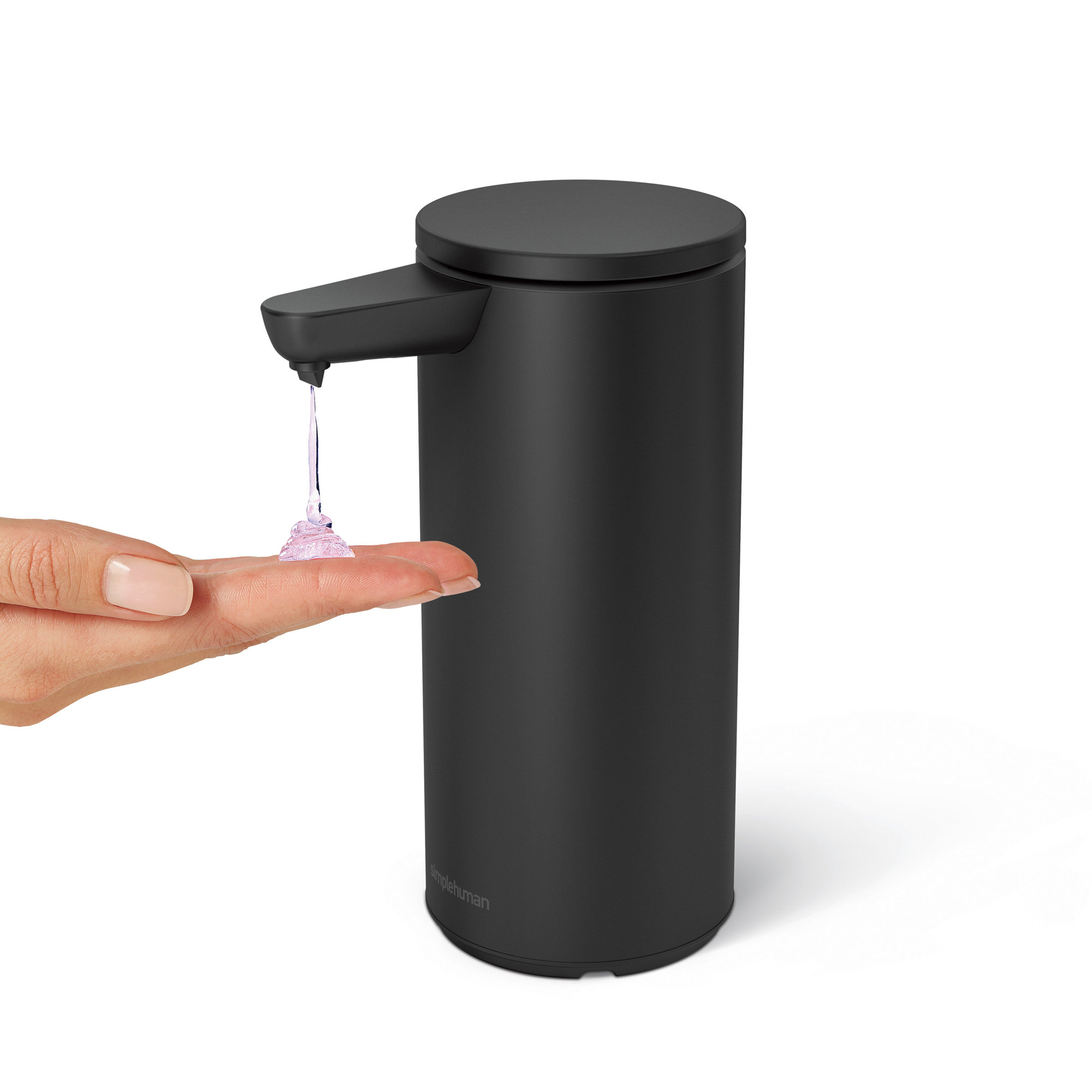 simplehuman 9 oz. Touch-Free Rechargeable Sensor Liquid Soap Pump Dispenser, Matte Black