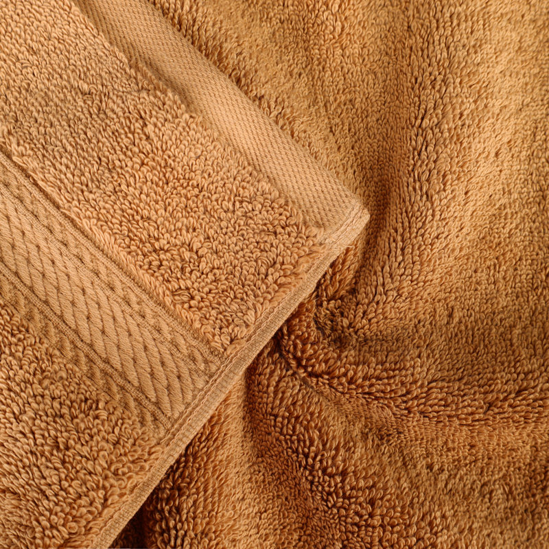 Egyptian Cotton Plush Heavyweight Absorbent 9 Piece Bathroom Towel Set, Rust