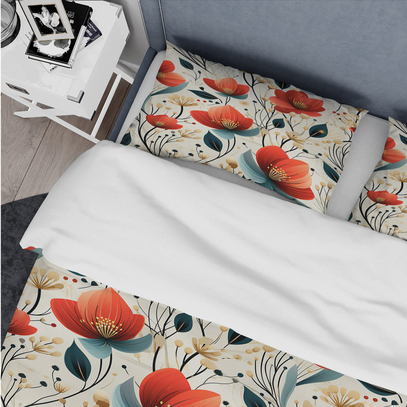 Ensemble de housse de couette Miranta, Housse de couette pour grand lit et 2 taies décor