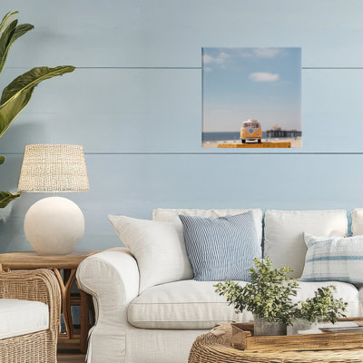 Vintage Car Model at Beach Canvas, design by Ashley Singleton