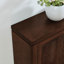 Armoire 2 portes en rotin avec rangement, crédence de bar à vin rétro pour le salon / le vestibule / la cuisine-2146181633
