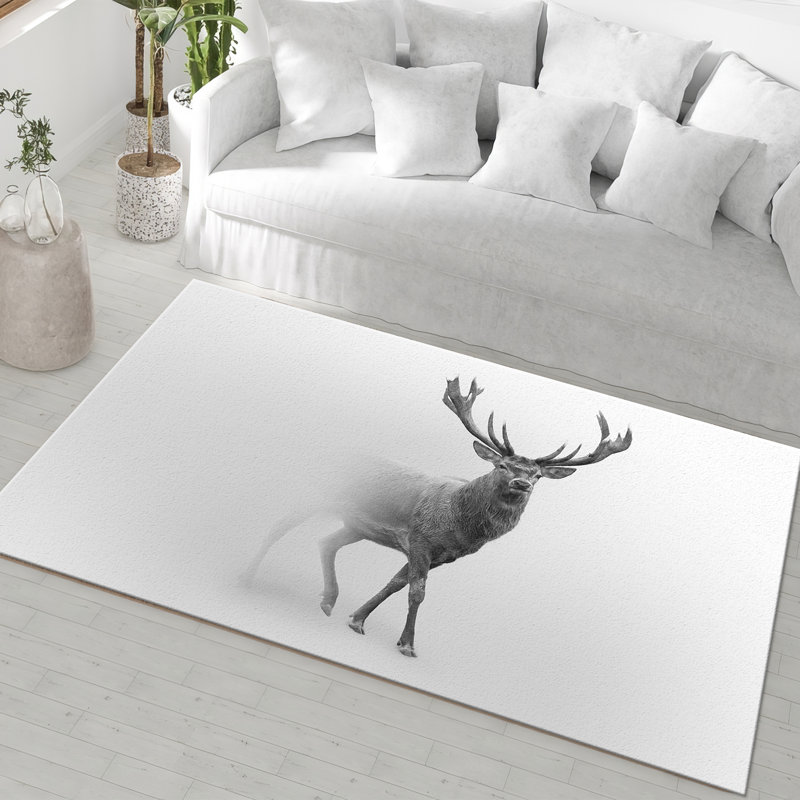 Stunning Non-Woven Soft Printed Rug Featuring a Contemporary Geometric Design Perfect for Enhancing Your Living Space