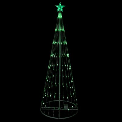 Northlight 9' Green LED Light Show Cone Christmas Tree Lighted Yard Art ...