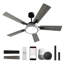 Ventilateur de plafond 52 po avec lustre moderne 52 po avec lumières et télécommande-131440027-131440017