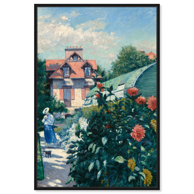 Caillebotte's View, peintures rétro par Art Remedy, Black Floater Framed, H 16 po x l 11 po