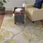 Tapis floral en laine / coton touffeté à la main Coleman - ivoire / vert clair-22212387
