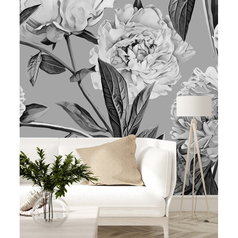 Peel & Stick Floral Wall Mural, 10.42' W x 10.42' L