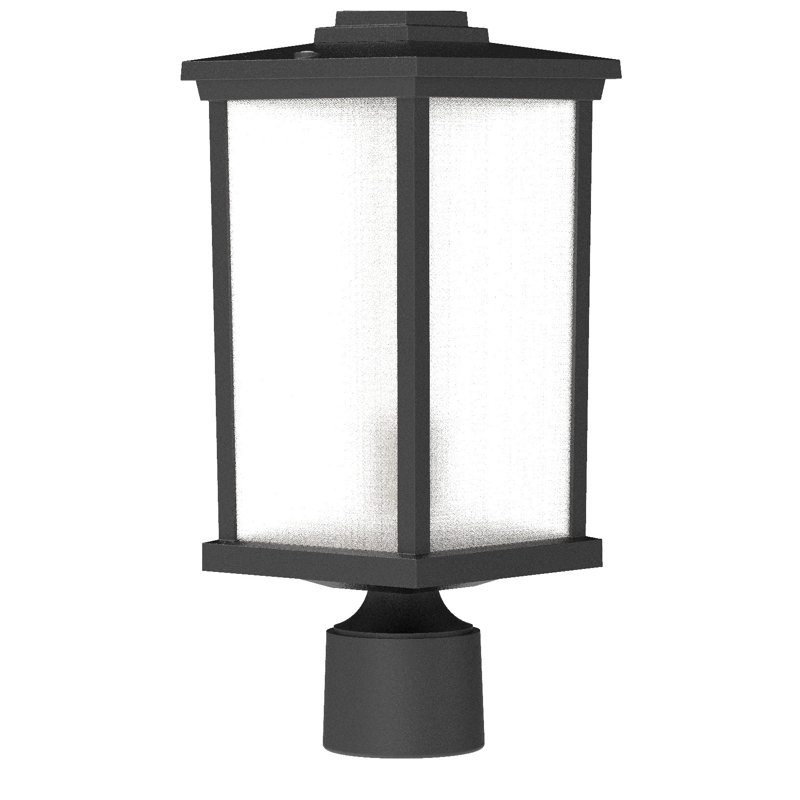 Tête de lanterne câblée en composite 1 lumière H 15 po, Noir mat