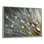«Winter Feather Water Droplets - Abstract Collages», art mural gris contemporain encadré
