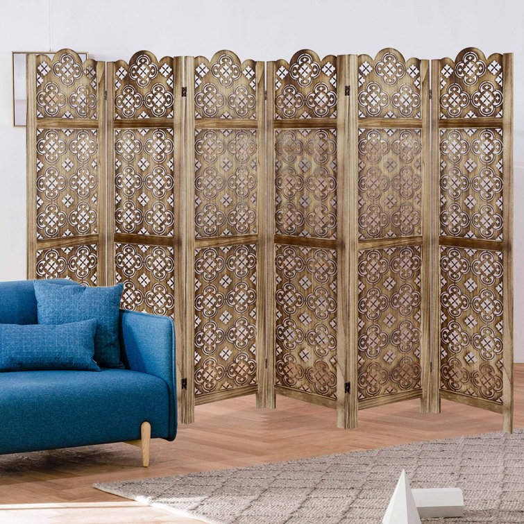 Orion Folding Room Divider Carved Privacy Screen