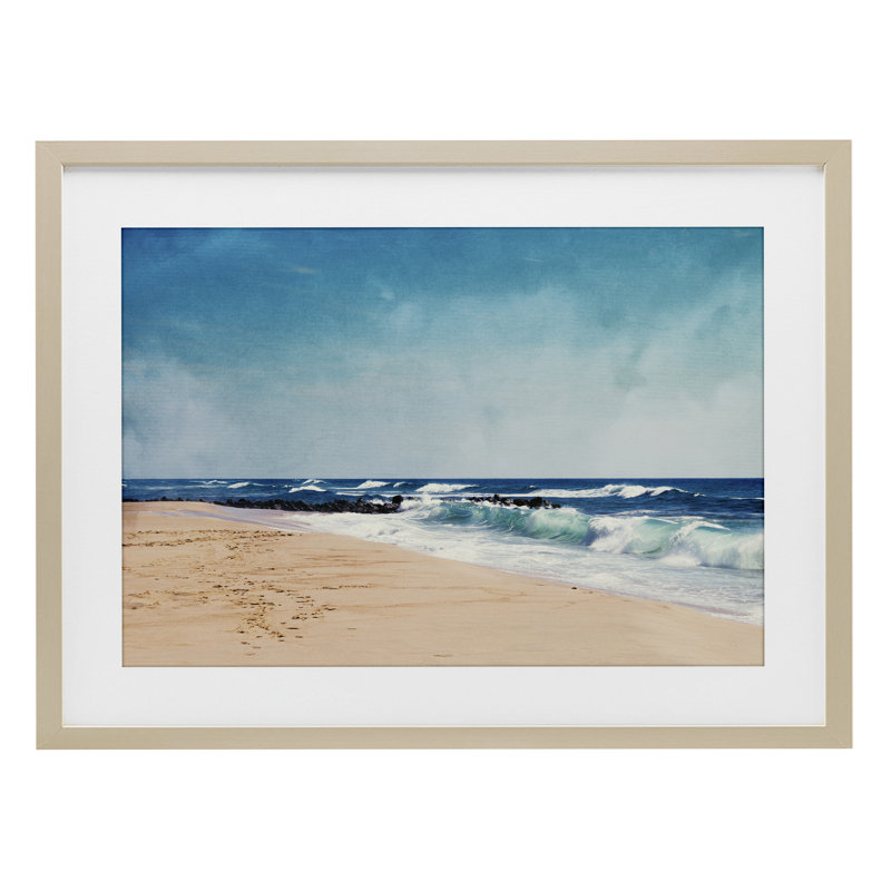 Atlantic Waves Shoreline, reproduction encadrée sous verre, conception de Dirk Wüstenhagen, H 17 po x l 23 po