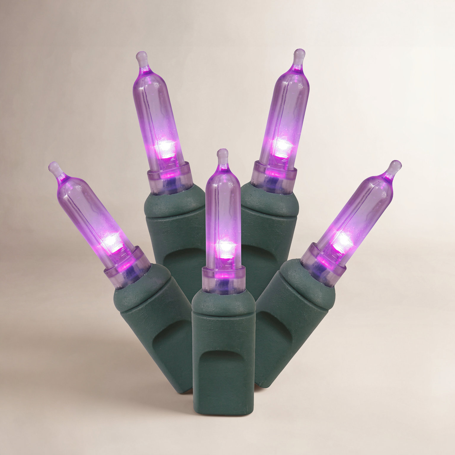Italian LED Single Mold Christmas Light Set, Purple