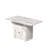 47" Wood Folding Dining Table With Storage Rack And Cabinet, Removable Entryway Table With 6 Wheels, White Marble Kitchen Island, Side Table And Coffee Table Versatile Table Space Saving